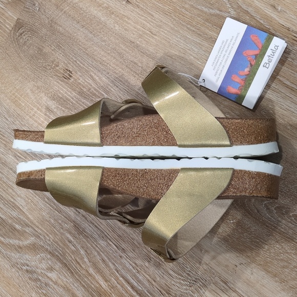🟡 New In Box Women's Betula Leo leather  Gold Sandals size 41 - Picture 8 of 13